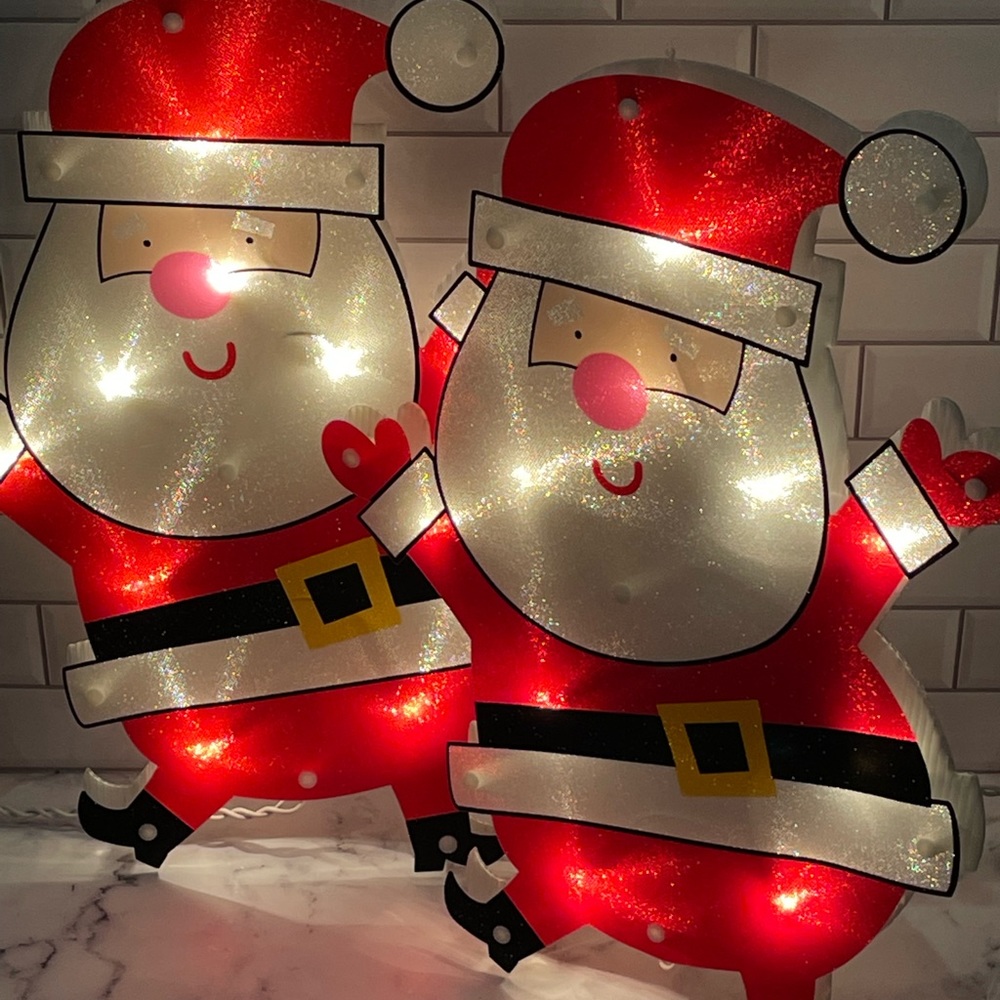 Lighted Santa Set